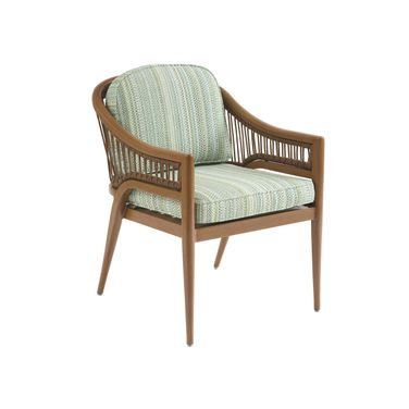 Palm Desert Poolside Arm Dining Chair In Dark Brown