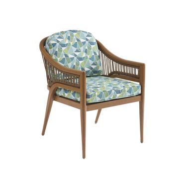 Palm Desert Poolside Arm Dining Chair In Dark Brown