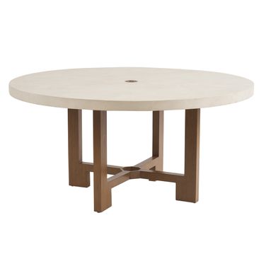 Palm Desert Round Dining Table In Brown