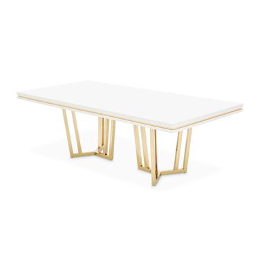 Palm Gate Rectangular Dining Table In Cloud White