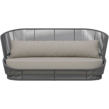 Palma 3 Seat Sofa with Cushion In Truffle and Matte Chacoal