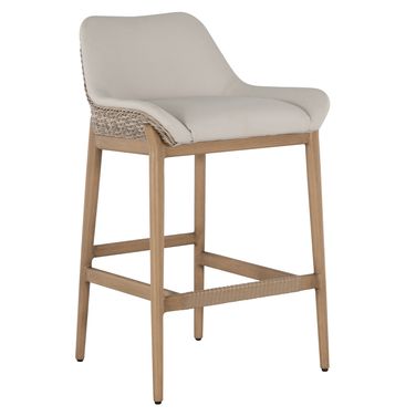 Palma Barstool In Natural and Linen Wicker