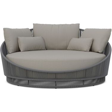 Palma Day Bed with Cushion In Truffle and Matte Chacoal