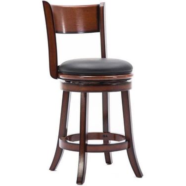 Palmetto 24 Inch Swivel Counter Stool In Brandy