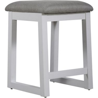 Palmetto Heights Upholstered Console Stool In White