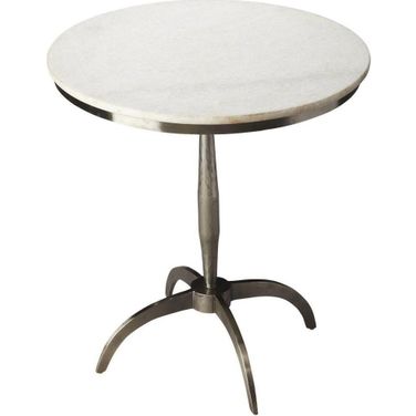 Palmilla Marble And Metal Accent Table In Loft