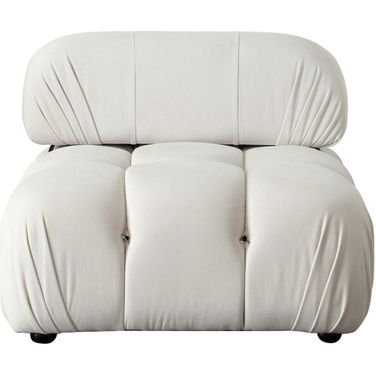 Paloma Armless Chair In Light Cream Velvet