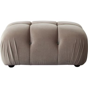 Paloma Rectangle Ottoman In Mink Tan Velvet