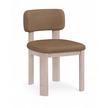 Paloma Vegan Leather Upholstered Dining Chair Set of 2 In Brown