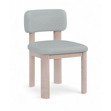 Paloma Vegan Leather Upholstered Dining Chair Set of 2 In Light Blue