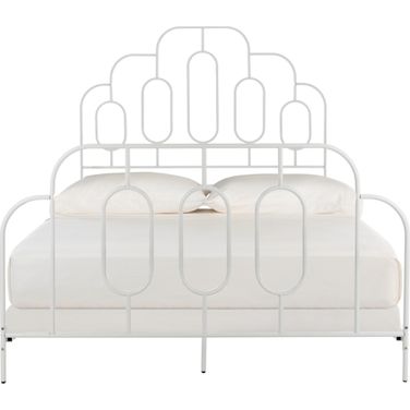 Paloma White Metal Full Retro Bed
