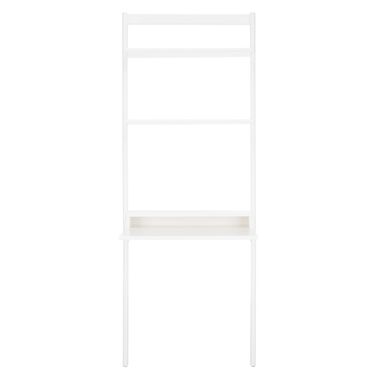 Pamella 2 Shelf Leaning Desk in White