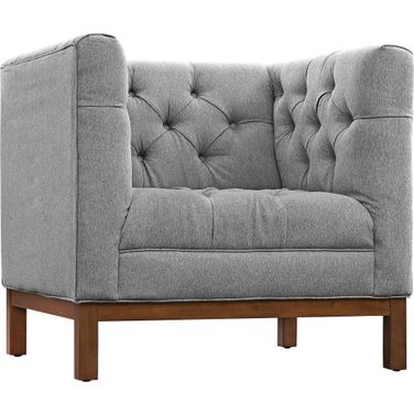 Panache Upholstered Fabric Armchair In Expectation Gray