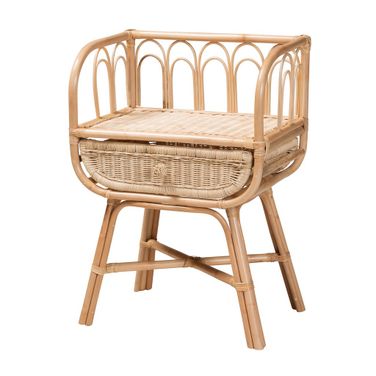Panchali Rattan Nightstand In Natural Brown