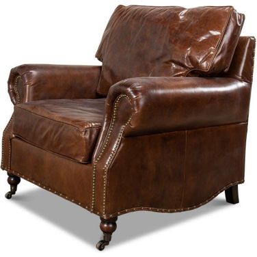 Papas Brown Leather Chair