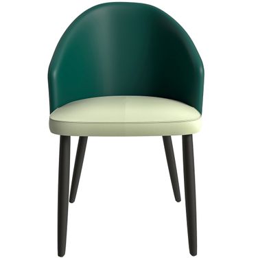 Paradiso Modern Dining Chair Set of 4 In Green with Light Grey Fabric