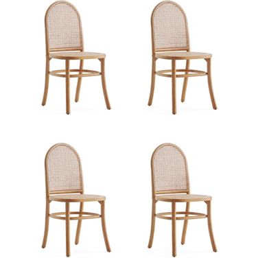 Paragon Dining Chair 1.0 In Nature and Cane Set of 4