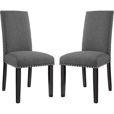 Parcel Gray Dining Side Chair Fabric Set of 2