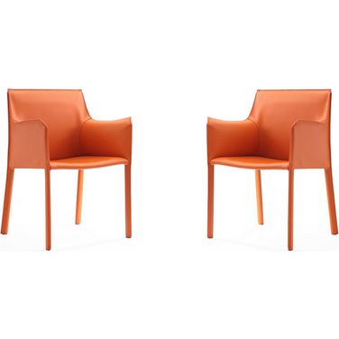 Paris Armchair in Coral (Set of 2)