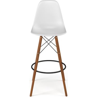 Paris Bar Height Stools Set of 2 In Walnut and White