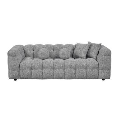 Paris Boucle Fabric Sofa in Rich Gray