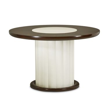 Paris Chic 48 Inch Round Dining Table In Espresso