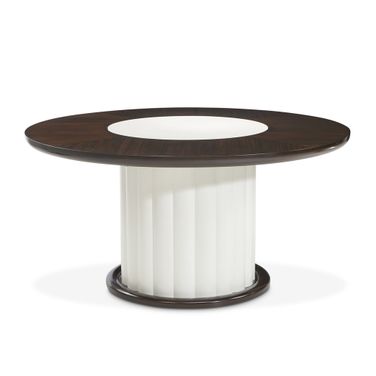 Paris Chic 60 Inch Round Dining Table In Espresso
