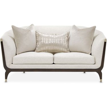 Paris Chic Loveseat In Cremini and Espresso