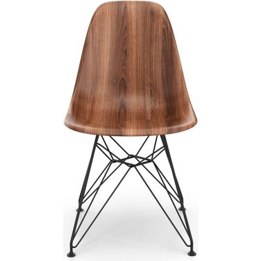 Paris Printed Side Chairs Set of 2 In Walnut and Black