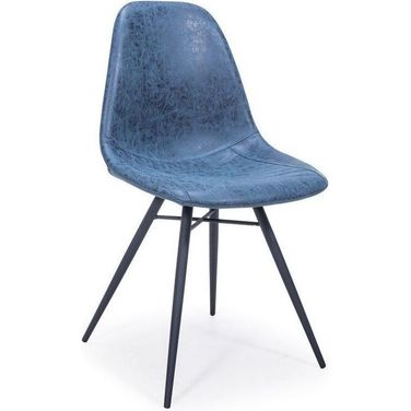 Paris Vintage Dark Blue Dining Chair Set Of 2