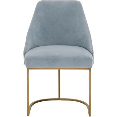 Traditions Parissa Dining Chair Set of 2 In Coastal and Brushed Gold
