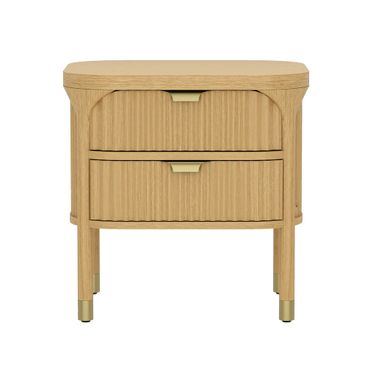 Park 24 Inch Solid Wood 2-Drawer Nightstand In Natural