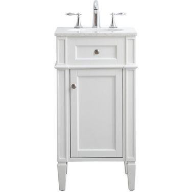 Park Avenue 18 Inch Single Bathroom Vanity Set In White
