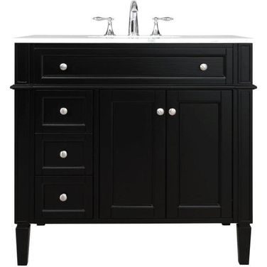 Park Avenue 36 Inch Single Bathroom Vanity In Black