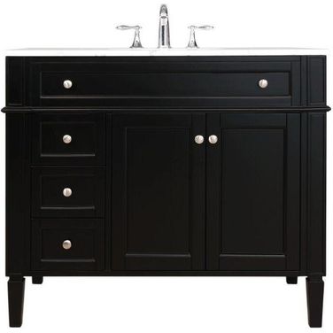 Park Avenue 40 Inch Single Bathroom Vanity In Black