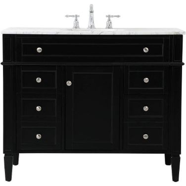 Park Avenue 42 Inch Single Bathroom Vanity In Black