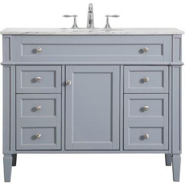 Park Avenue 42 Inch Single Bathroom Vanity In Grey