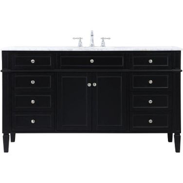 Park Avenue 60 Inch Single Bathroom Vanity In Black