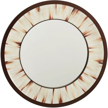 Park City Academy Round Mirror In Corniche