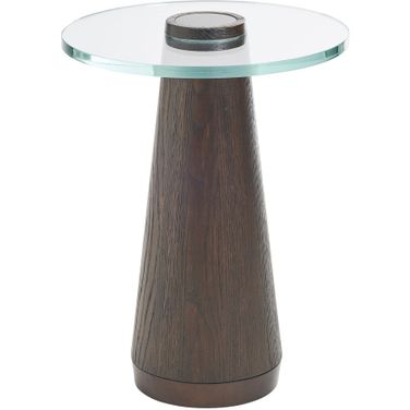 Park City Apex Glass Top Accent Table In Canyon