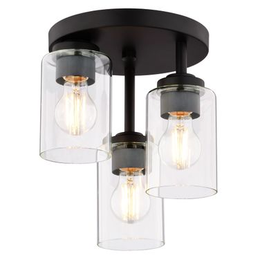 Park Ridge 10.5 Inch 3 Light Flush Mount In Matte Black