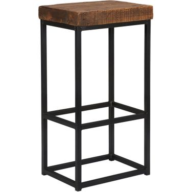 Parker 30 Inch Barstool In Brown and Iron