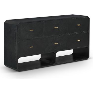 Parker Ash Veneer Dresser In Black