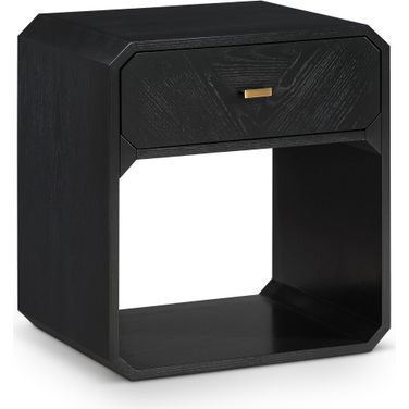 Parker Ash Veneer Night stand In Black