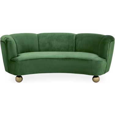 Parker Curved Sofa In Brussels Malachite