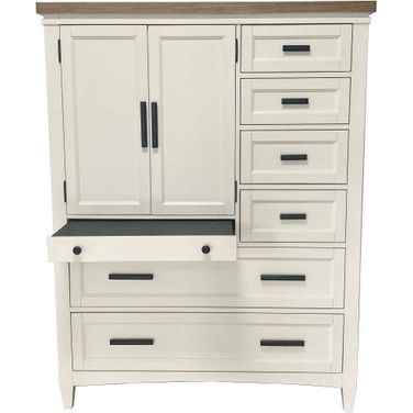 Parker House Americana Modern Bedroom 2 Door Chest With 7 Drawer And Work Station