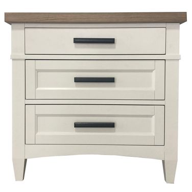 Parker House Americana Modern Bedroom 3 Drawer Nightstand With Charging Station
