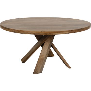 Crossings Downtown 60 Inch Round Dining Table In Light Brown