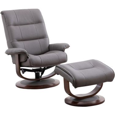 Parker Living Knight Haze Manual Reclining Swivel Chair And Ottoman
