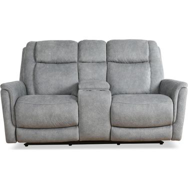 Parker Living Linus Hudson Grey Power Zero Gravity Console Loveseat